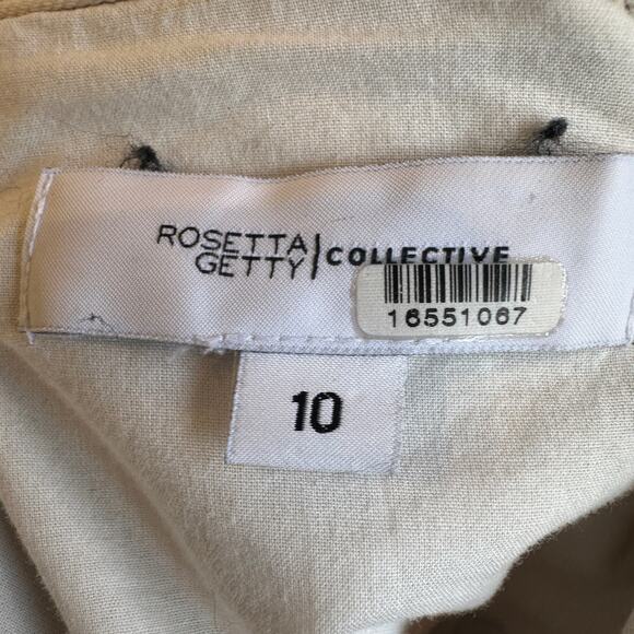 Rosetta Getty Beige Midi Shirt Dress SIZE 10 Cotton Career Work Designer $360 - Picture 12 of 12